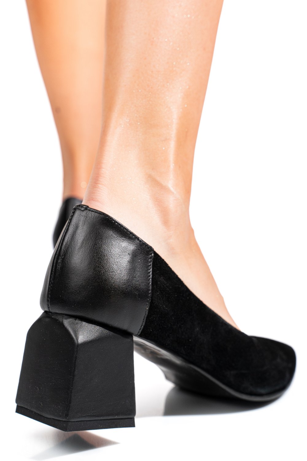 PANTOFI NEGRI PIELE NATURALA INTOARSA 5S77461