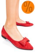 BALERINI ROSII PIELE NATURALA INTOARSA 3S7708