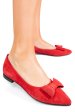 Balerini rosii piele naturala intoarsa 3s7708