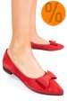 Balerini rosii piele naturala intoarsa 3s7708