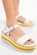 Sandale alb galben piele naturala 6603661