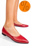 BALERINI ROSII PIELE NATURALA 3S7707
