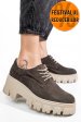 Pantofi gri inchis piele naturala intoarsa 2s77085