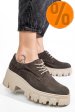 Pantofi gri inchis piele naturala intoarsa 2s77085
