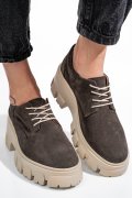 PANTOFI GRI INCHIS PIELE NATURALA INTOARSA 2S77085