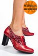 Pantofi rosii toc negru piele naturala 5s77771