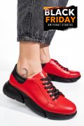 PANTOFI SPORT ROSII PIELE NATURALA 3S77011B