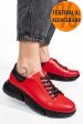 Pantofi sport rosii piele naturala 3s77011b