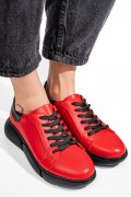 PANTOFI SPORT ROSII PIELE NATURALA 3S77011B
