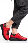 PANTOFI SPORT ROSII PIELE NATURALA 3S77011B