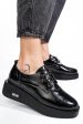 Pantofi negri piele naturala lacuita 1s77474