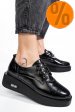 Pantofi negri piele naturala lacuita 1s77474