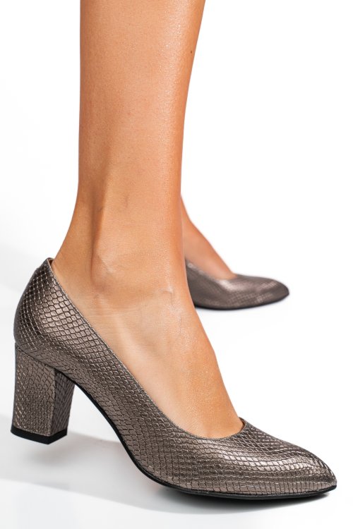 Pantofi dama guban piele naturala taupe cro 4s77292