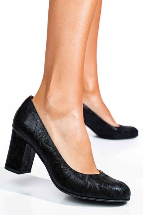 Pantofi dama guban piele naturala black 3s77483