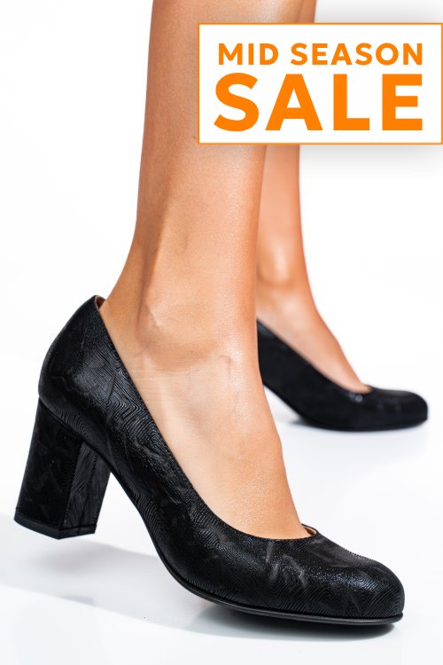 Pantofi dama guban piele naturala black 3s77483