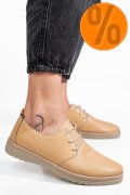 PANTOFI BEJ PIELE NATURALA AS77150