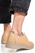 PANTOFI BEJ PIELE NATURALA AS77150