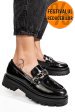 Mocasini negri piele aturala lacuita 7s7733