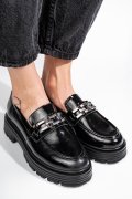 MOCASINI NEGRI PIELE ATURALA LACUITA 7S7733