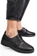 Pantofi negri piele naturala as77150