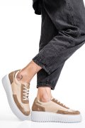 PANTOFI SPORT BEJ PIELE NATURALA 4S77228