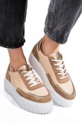 PANTOFI SPORT BEJ PIELE NATURALA 4S77228