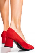 PANTOFI ROSII PIELE NATURALA INTOARSA 3S77475