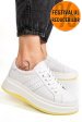 Pantofi sport white piele naturala fsp002-283