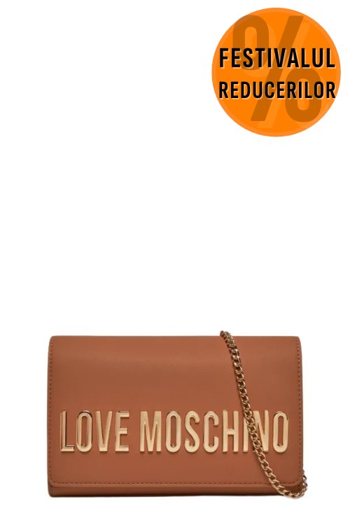 Geanta love moschino camel 103pp1ikd0201