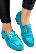 MOCASINI ALBASTRI PIELE NATURALA INTOARSA TIM-A66