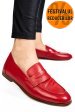 Mocasini rosii piele naturala tima822