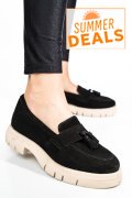 MOCASINI NEGRI PIELE NATURALA INTOARSA TIM-672