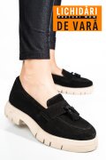 MOCASINI NEGRI PIELE NATURALA INTOARSA TIM-672