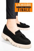 MOCASINI NEGRI PIELE NATURALA INTOARSA TIM-672