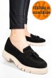 Mocasini negri piele naturala intoarsa tim-672