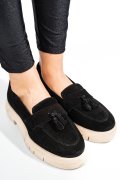 MOCASINI NEGRI PIELE NATURALA INTOARSA TIM-672