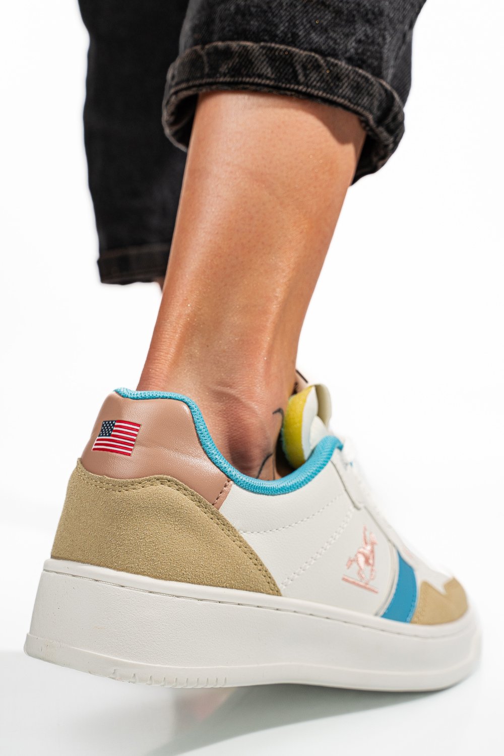 U.S. GRAND POLO, PANTOFI SPORT WHITE PINK GPW424315