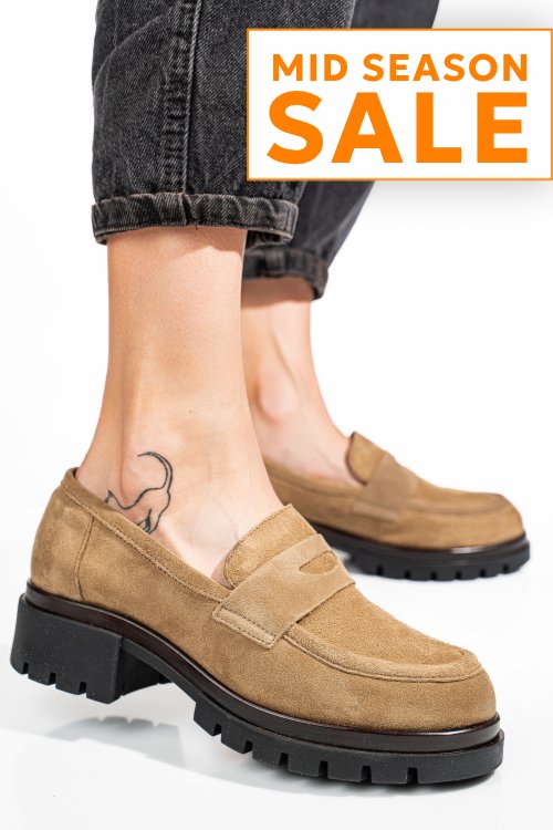 Mocasini maro piele naturala intoarsa 7s7755034