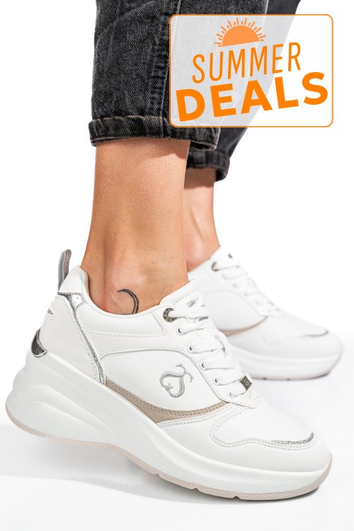 Soprani couture, pantofi sport white scw422p22