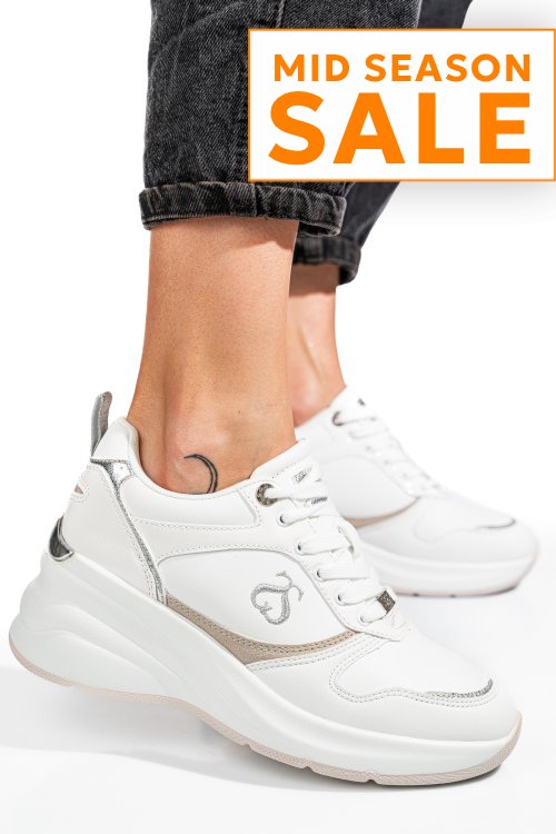 Soprani couture, pantofi sport white scw422p22