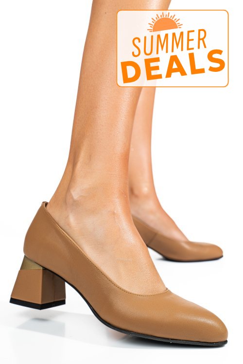 Pantofi camel piele naturala 5s77025