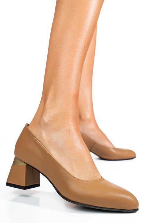 Pantofi camel piele naturala 5s77025