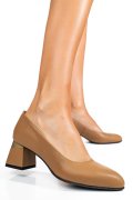 PANTOFI CAMEL PIELE NATURALA 5S77025