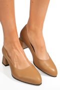 PANTOFI CAMEL PIELE NATURALA 5S77025