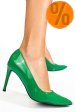 Pantofi dama guban piele naturala lacuita verzi 1s77206