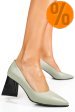 Pantofi olive toc negru piele naturala 5s77725