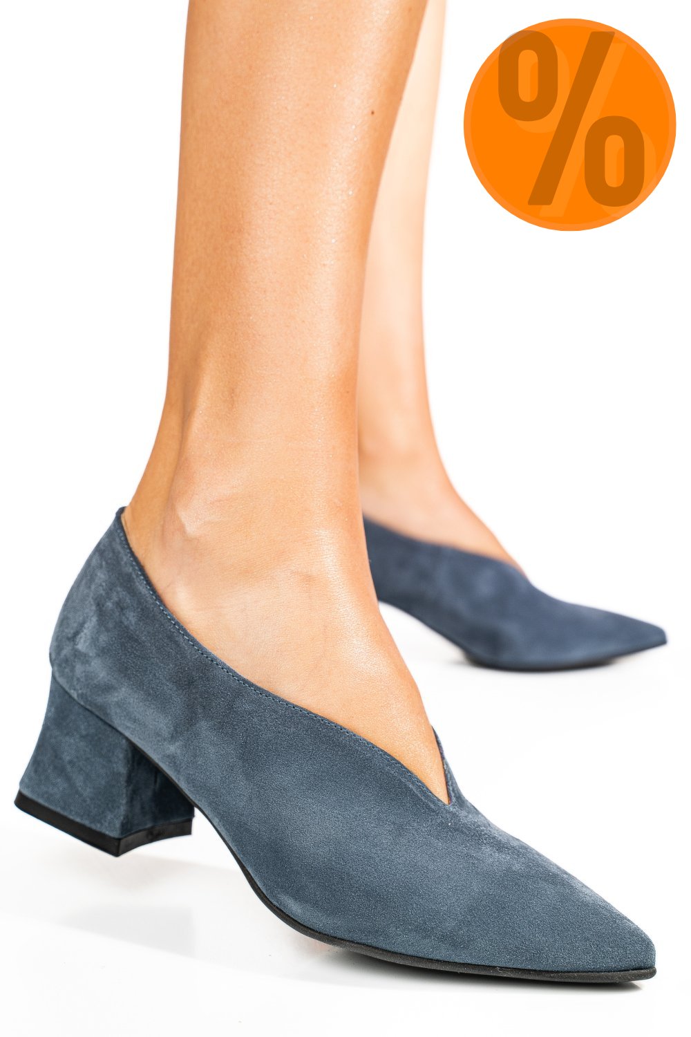 PANTOFI ALBASTRI PIELE NATURALA INTOARSA 1S77667