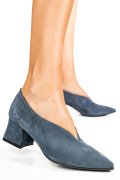 PANTOFI ALBASTRI PIELE NATURALA INTOARSA 1S77667