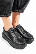 PANTOFI SPORT NEGRI PIELE NATURALA TSP3092