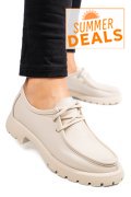 MOCASINI BEJ PIELE NATURALA 4S77247